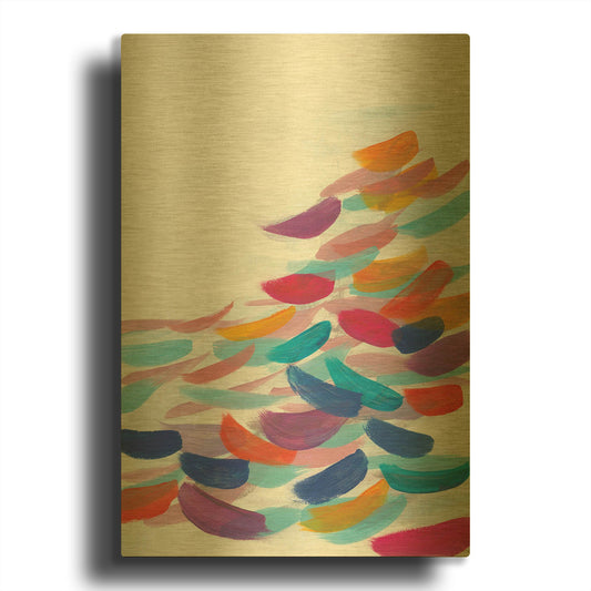 'Drift Bright' By Jo Maye Gold Metal Wall Art