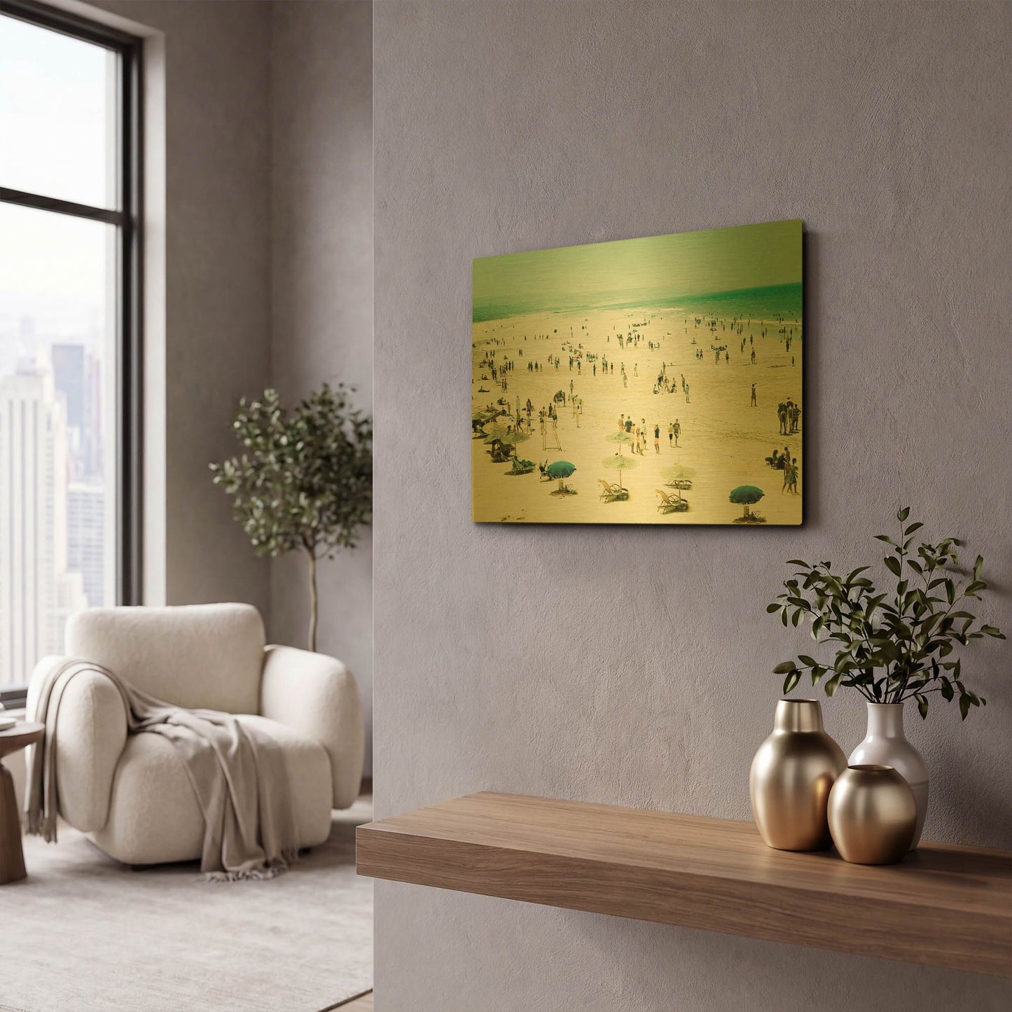 'Caravan Of Dreams' By Keri Bevan Gold Metal Wall Art