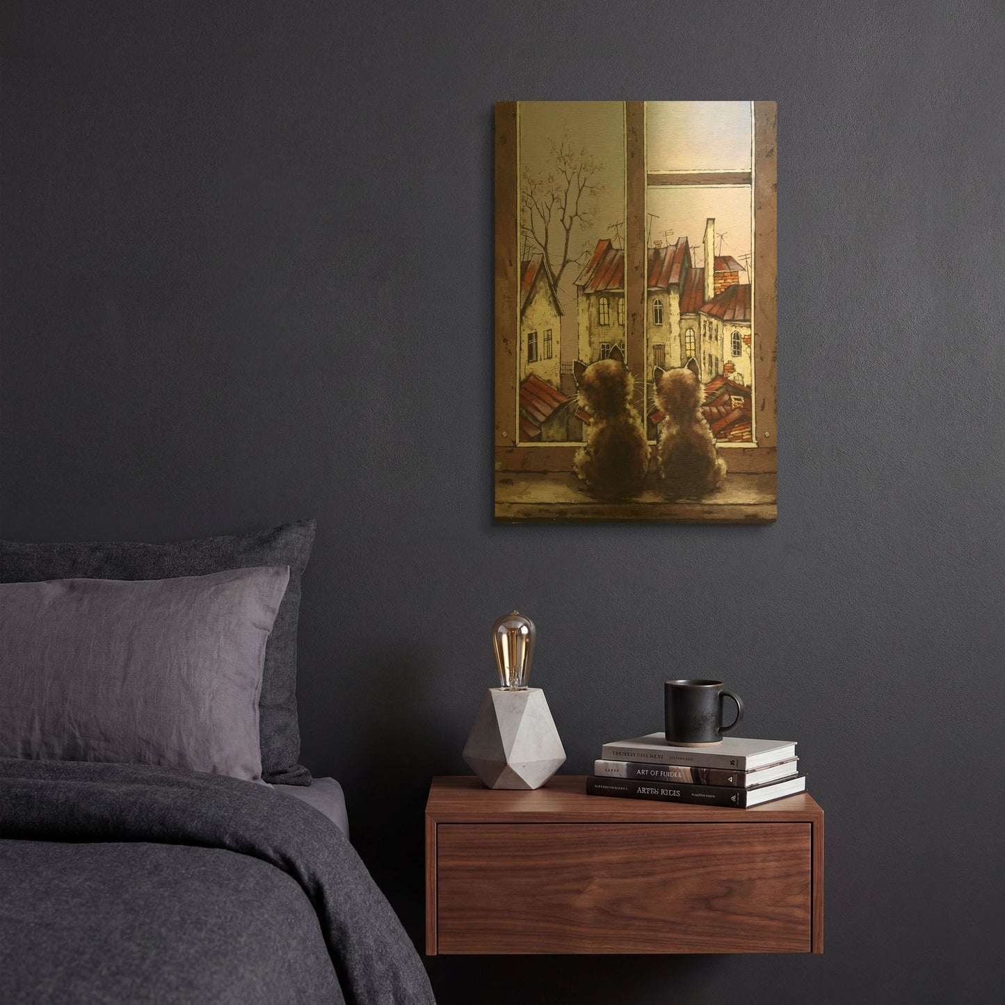 'The Neighborhood' By Alexander Gunin Gold Metal Wall Art