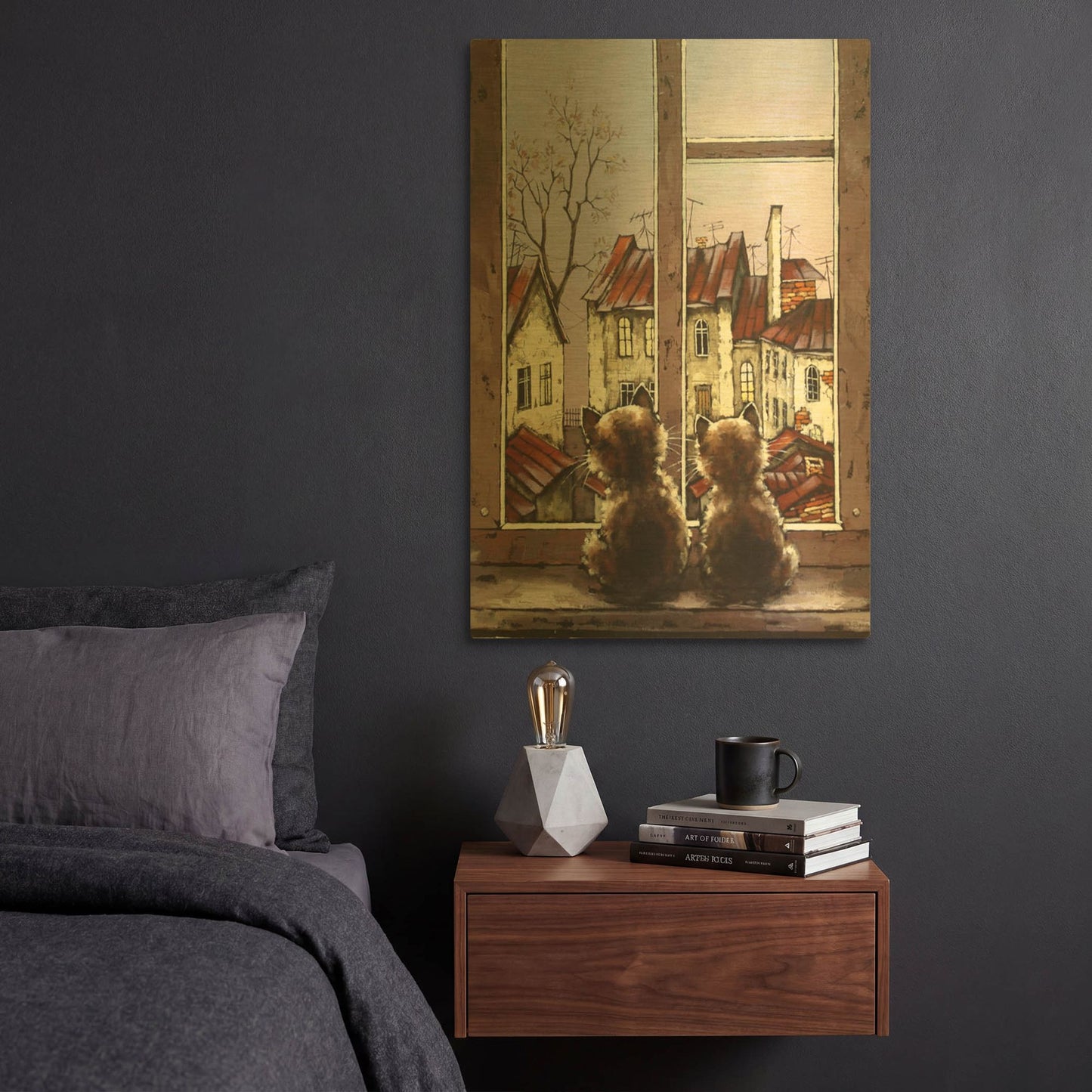 'The Neighborhood' By Alexander Gunin Gold Metal Wall Art