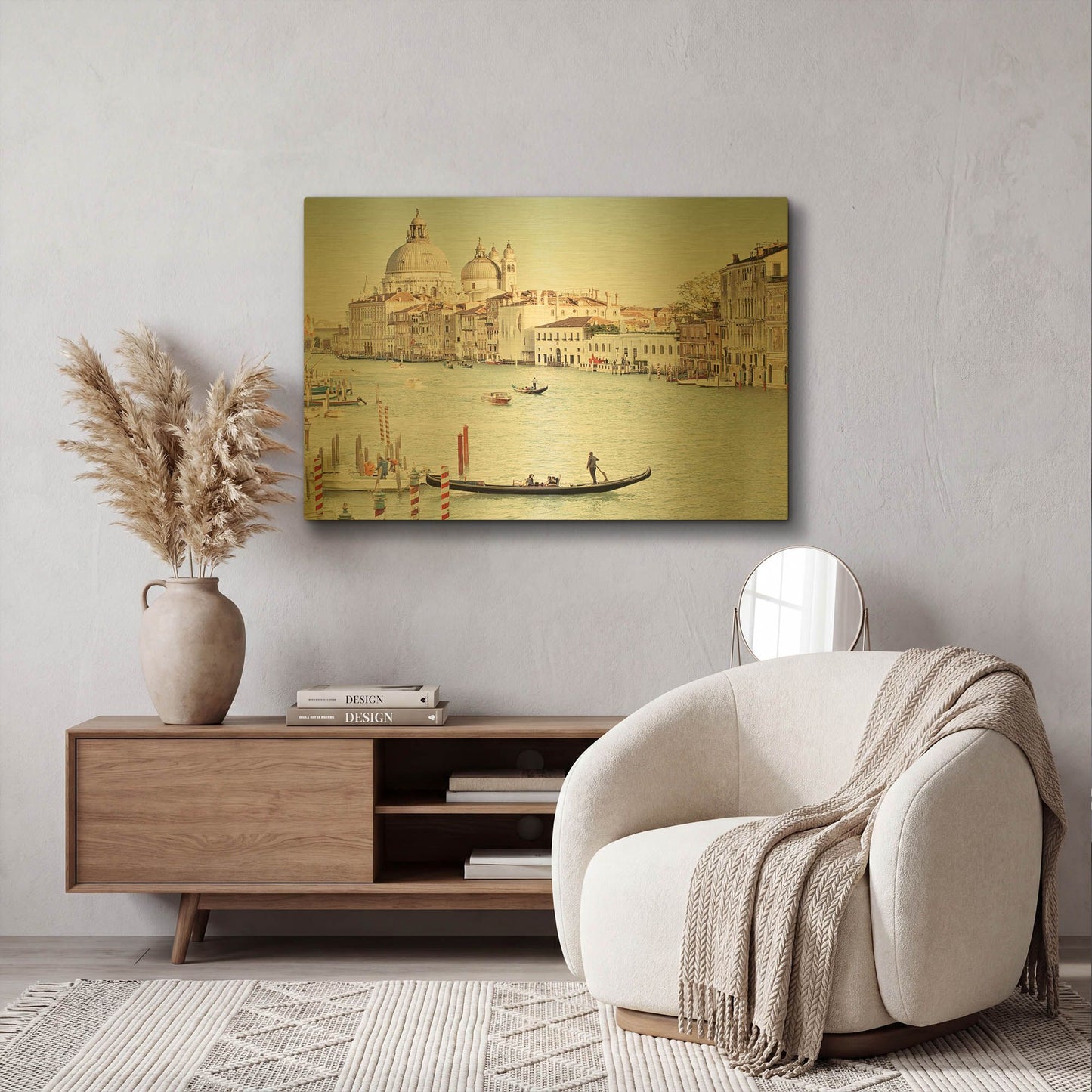 'Grand Canal' By Keri Bevan Gold Metal Wall Art