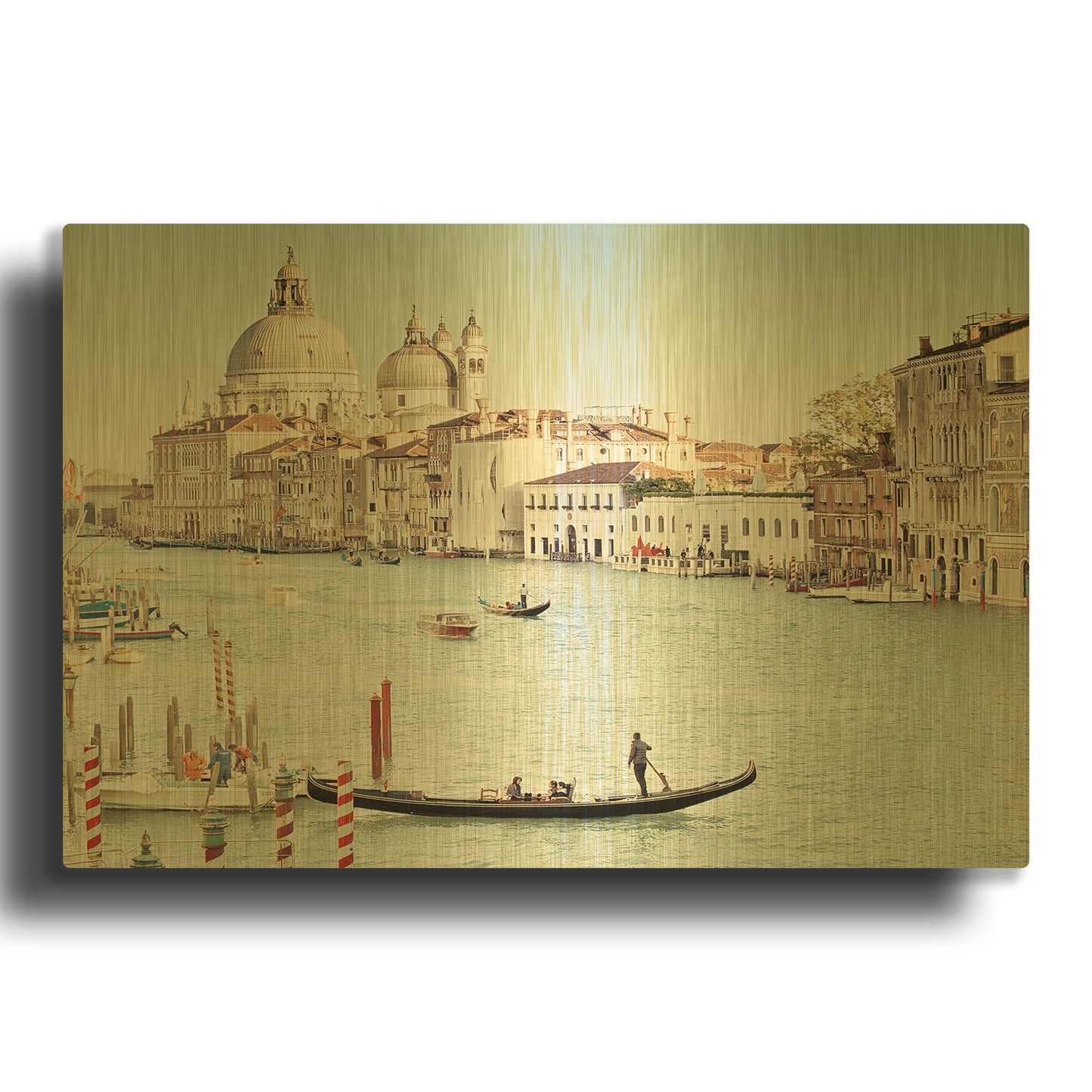 'Grand Canal' By Keri Bevan Gold Metal Wall Art