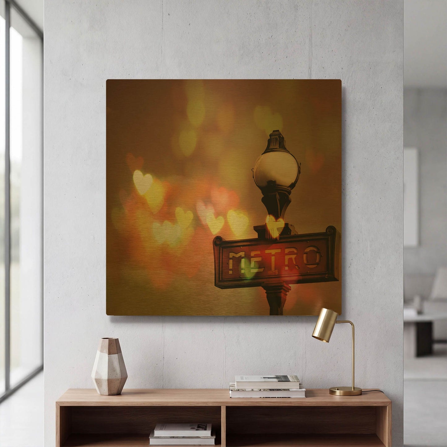 'Night Life Paris' By Keri Bevan Gold Metal Wall Art