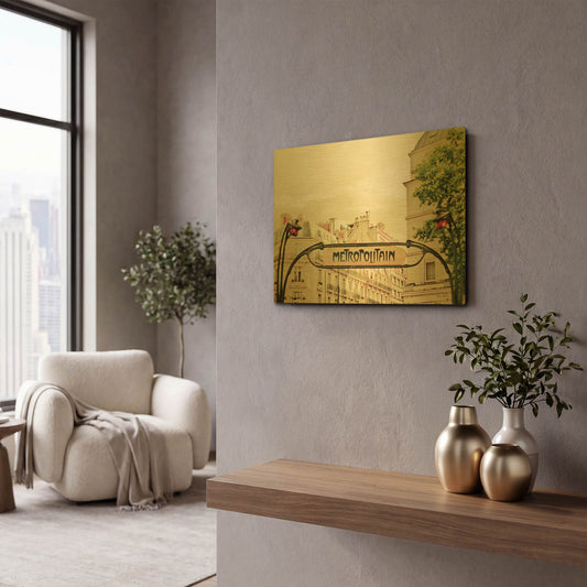 'A Lily In Paris' By Keri Bevan Gold Metal Wall Art