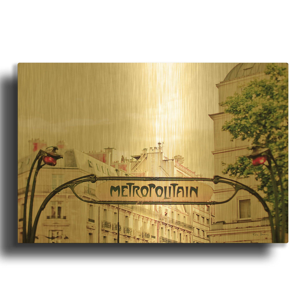 'A Lily In Paris' By Keri Bevan Gold Metal Wall Art