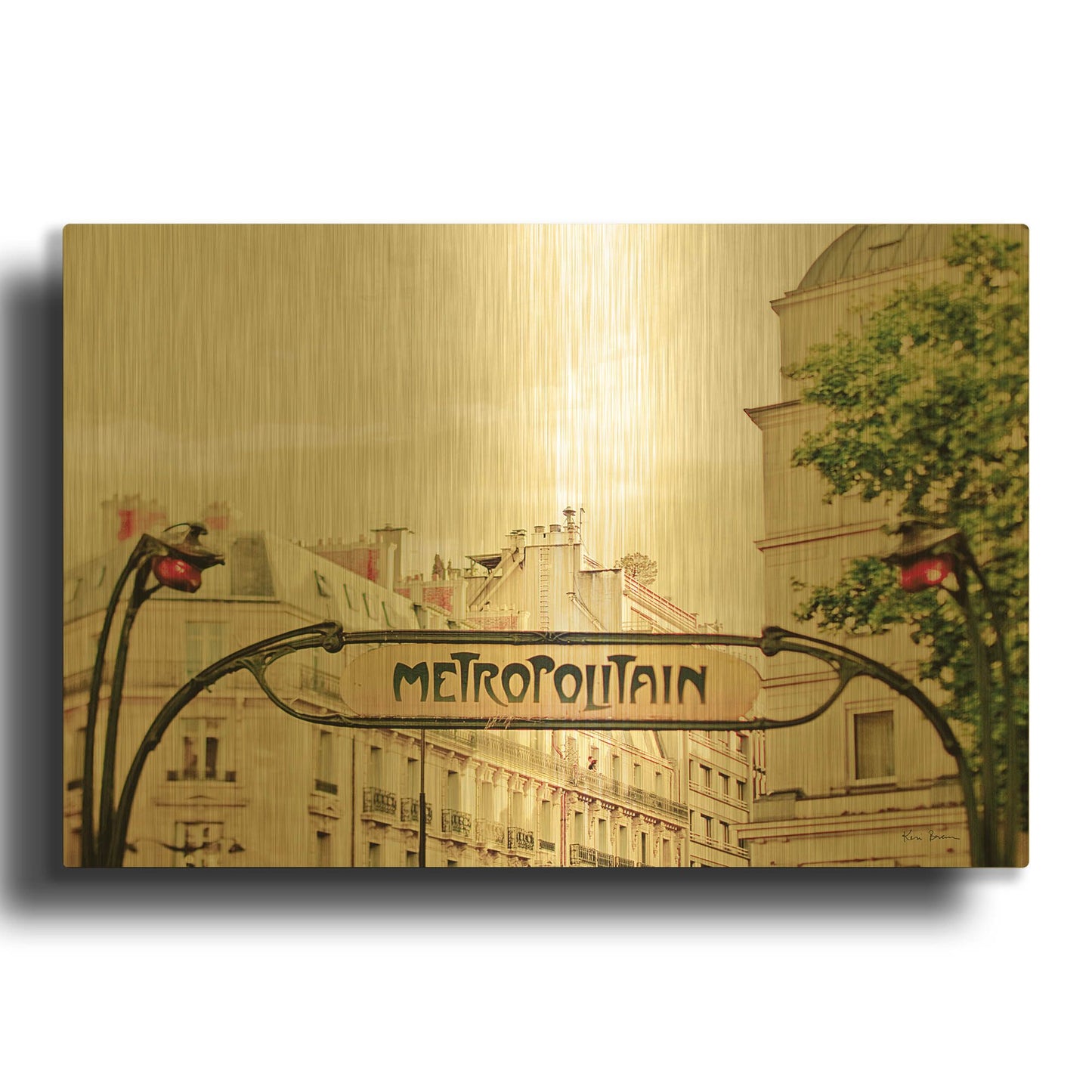 'A Lily In Paris' By Keri Bevan Gold Metal Wall Art