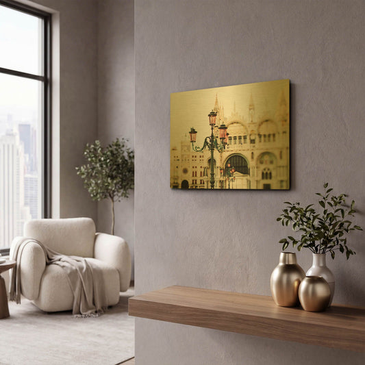 'A Venetian Concerto' By Keri Bevan Gold Metal Wall Art