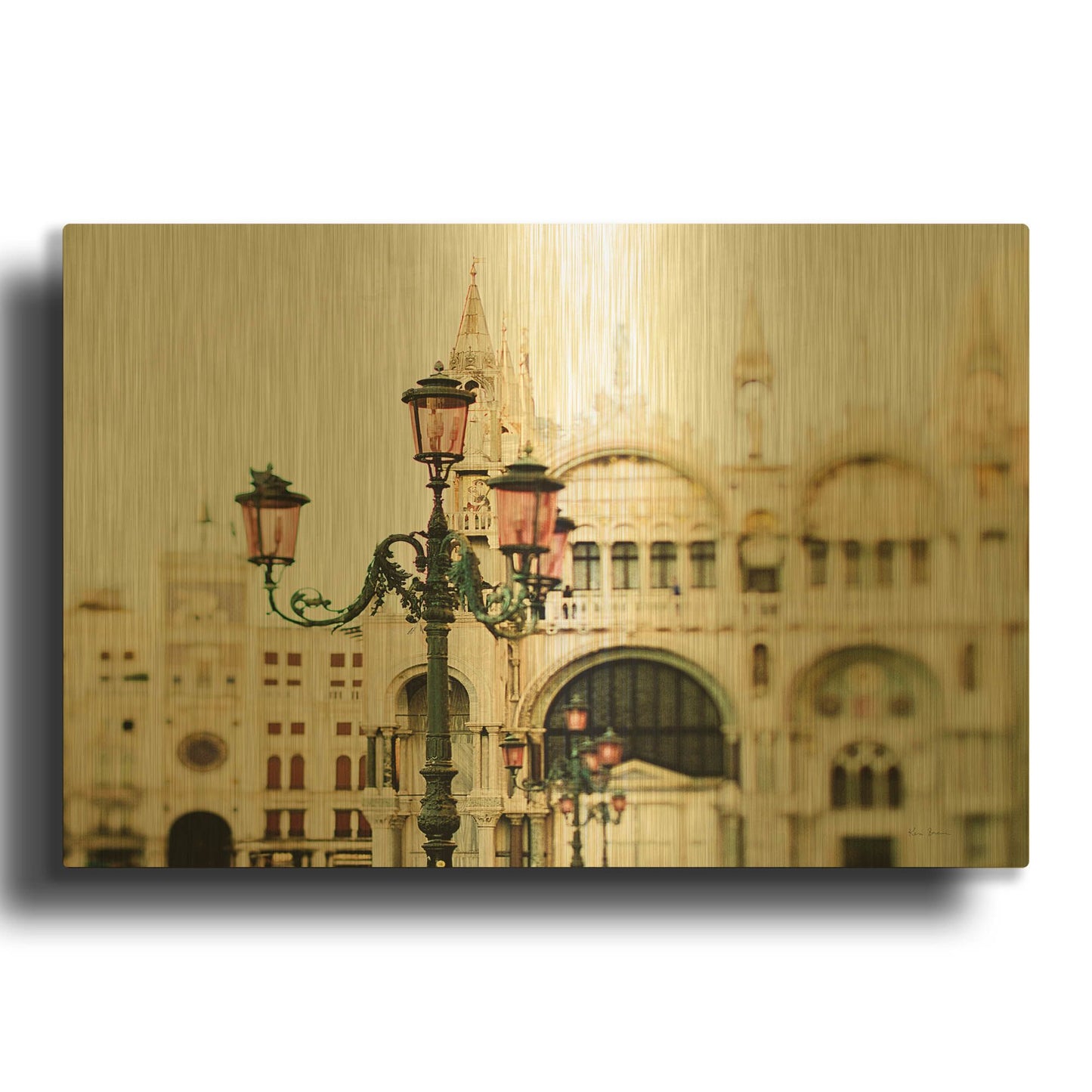 'A Venetian Concerto' By Keri Bevan Gold Metal Wall Art