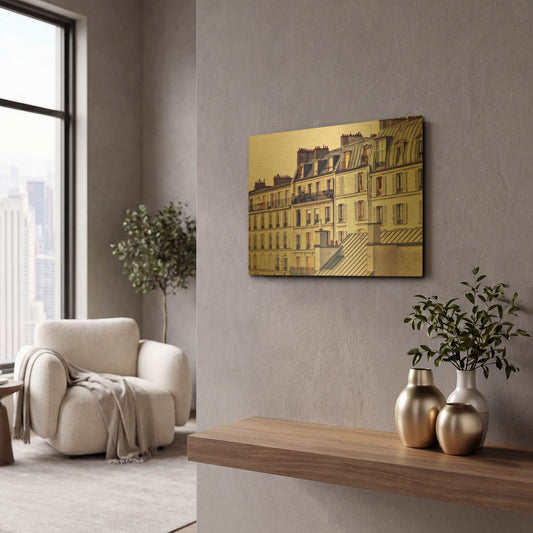 'Bon Nuit Paris' By Keri Bevan Gold Metal Wall Art
