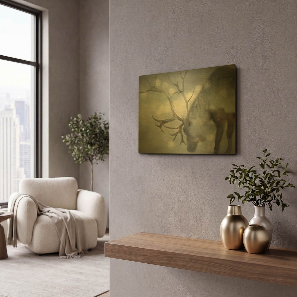 'If On A Winters Night' By Keri Bevan Gold Metal Wall Art