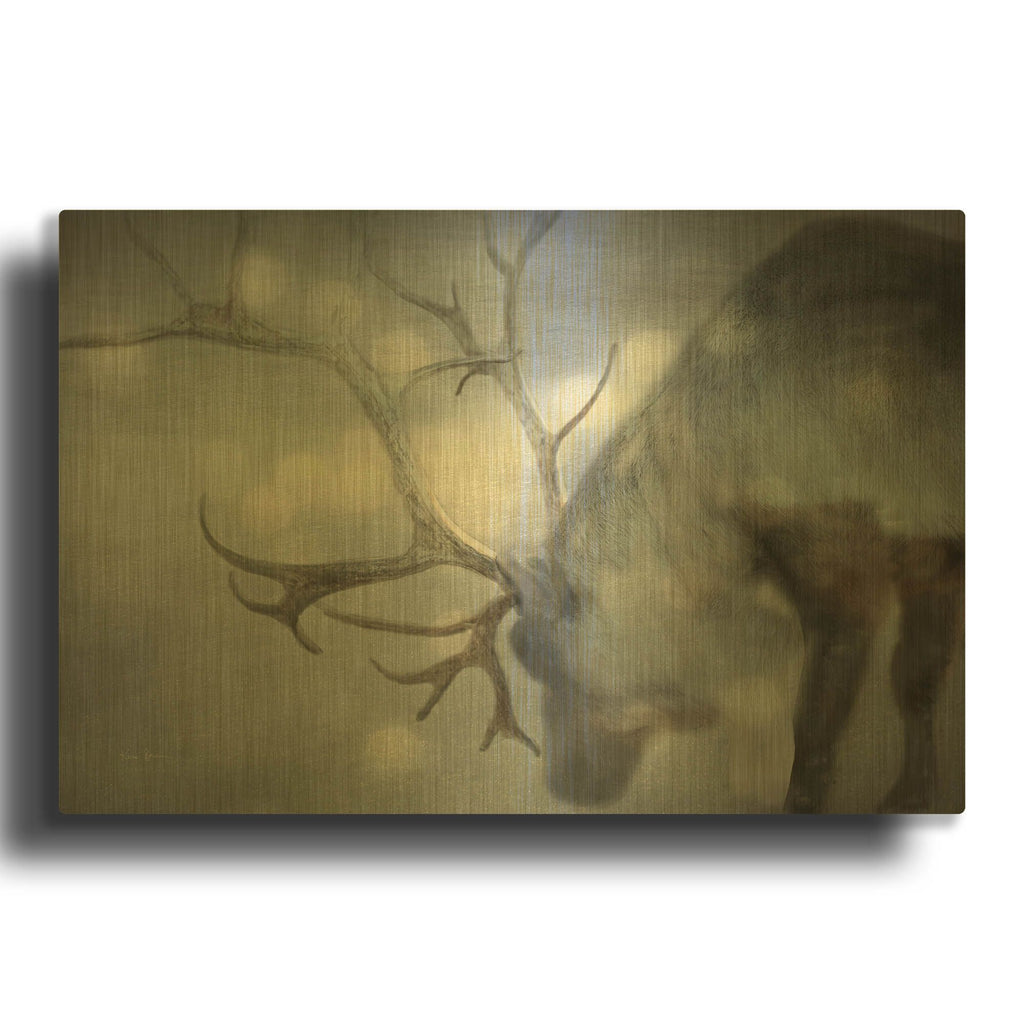 'If On A Winters Night' By Keri Bevan Gold Metal Wall Art