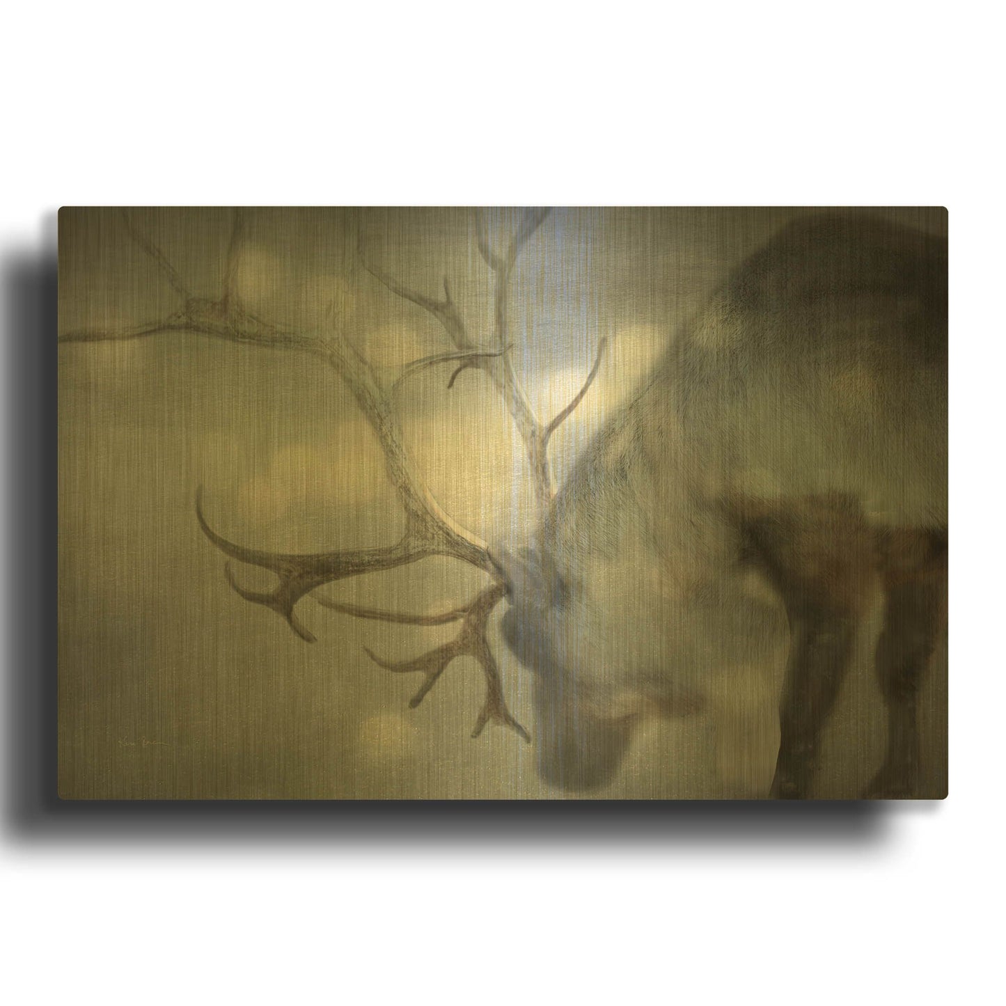 'If On A Winters Night' By Keri Bevan Gold Metal Wall Art