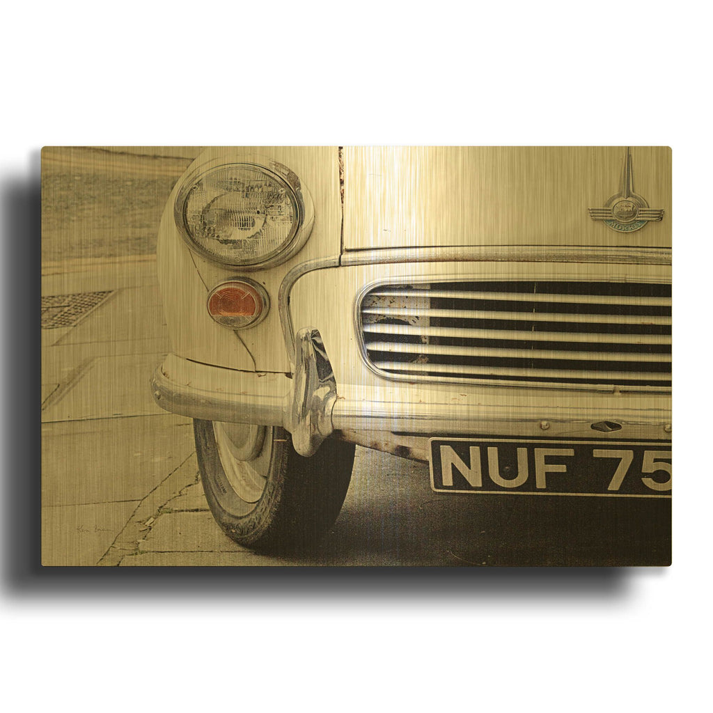 'London Traveller' By Keri Bevan Gold Metal Wall Art