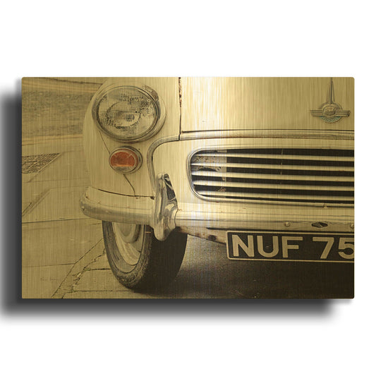 'London Traveller' By Keri Bevan Gold Metal Wall Art