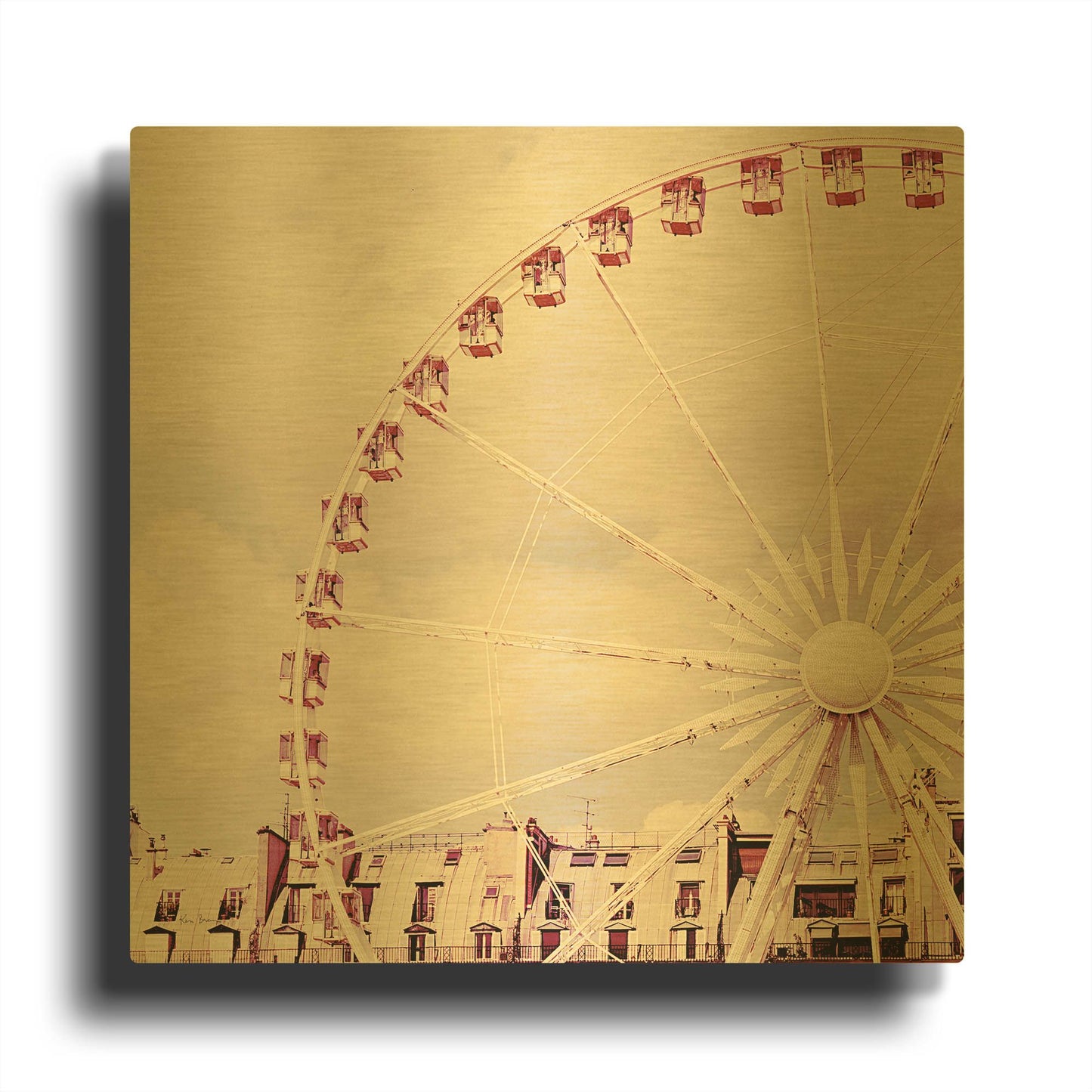 'Paris Parfait' By Keri Bevan Gold Metal Wall Art