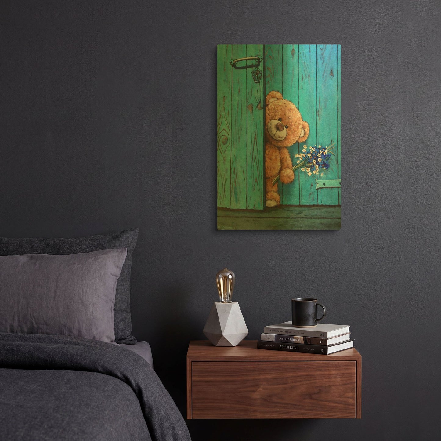'Visitor' By Alexander Gunin Gold Metal Wall Art