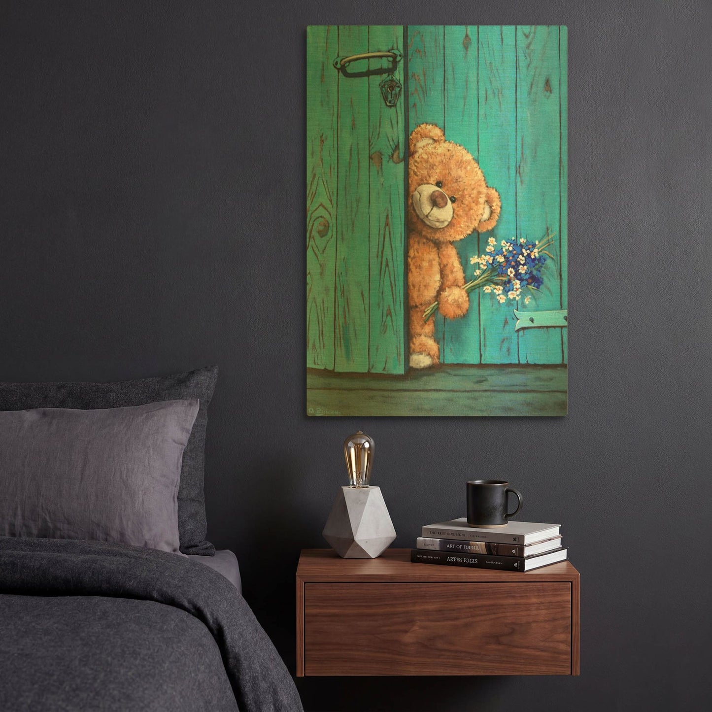 'Visitor' By Alexander Gunin Gold Metal Wall Art