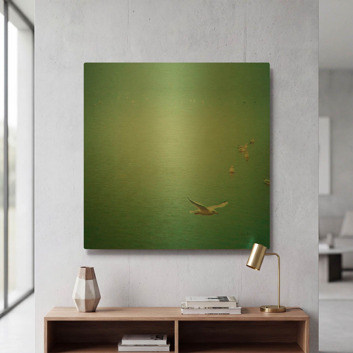 'Soul Birds' By Keri Bevan Gold Metal Wall Art