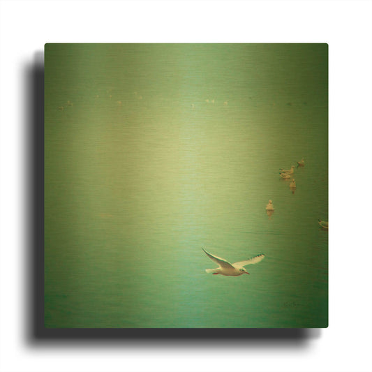 'Soul Birds' By Keri Bevan Gold Metal Wall Art