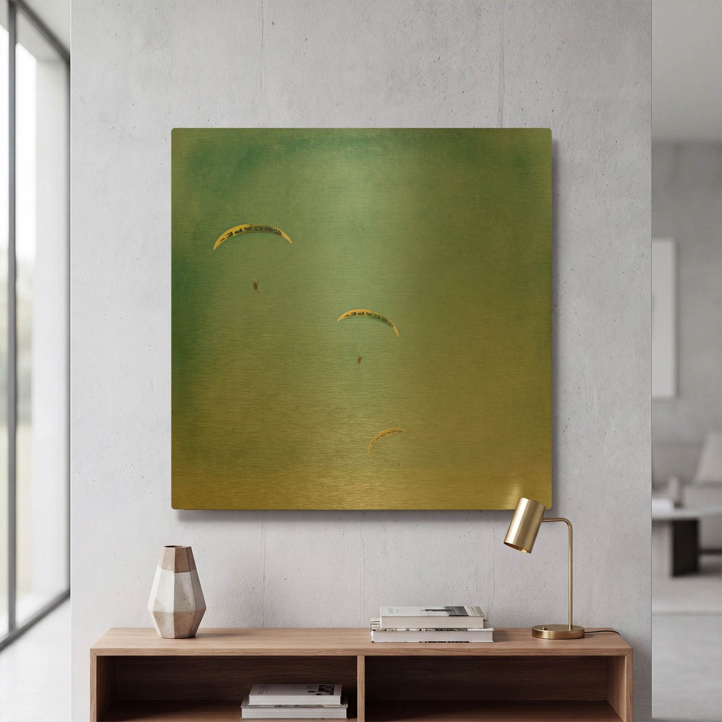 'The Escape' By Keri Bevan Gold Metal Wall Art