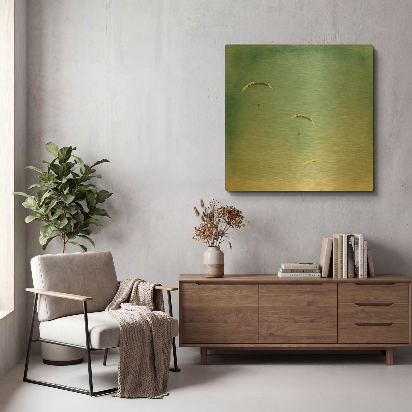 'The Escape' By Keri Bevan Gold Metal Wall Art