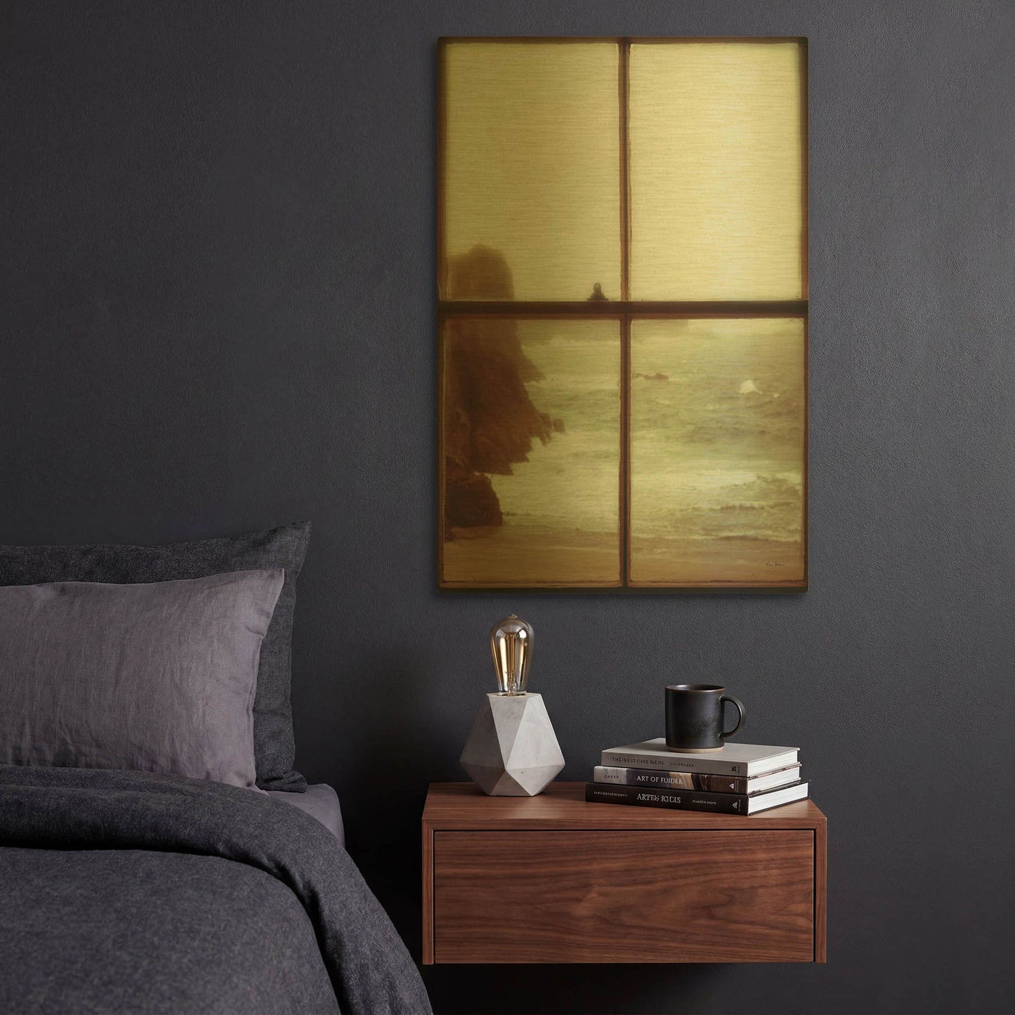 'The Mermaids Song' By Keri Bevan Gold Metal Wall Art