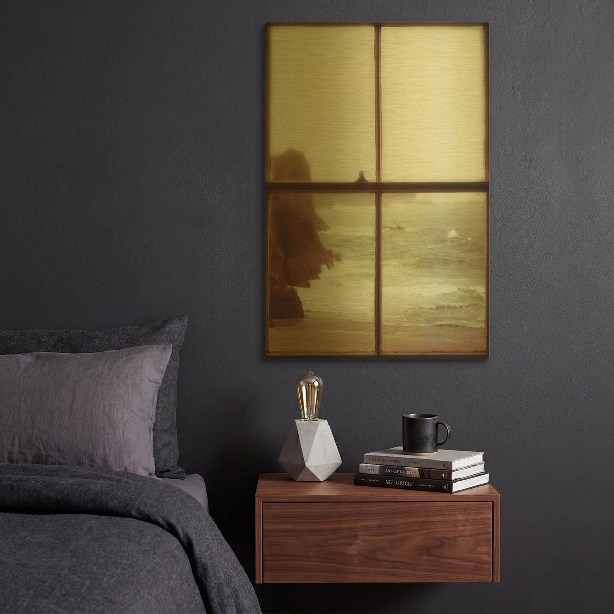 'The Mermaids Song' By Keri Bevan Gold Metal Wall Art