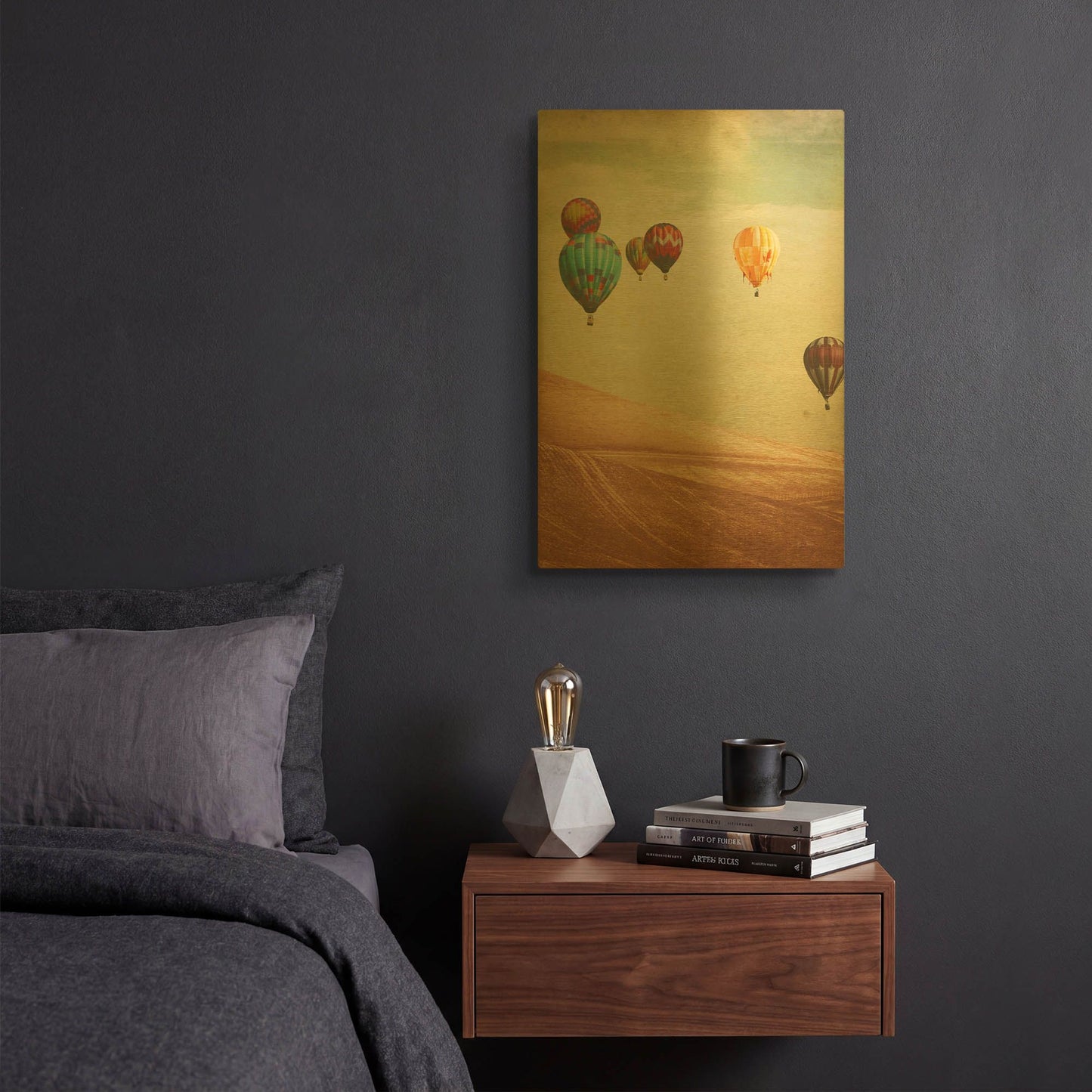 'Wanderers' By Keri Bevan Gold Metal Wall Art