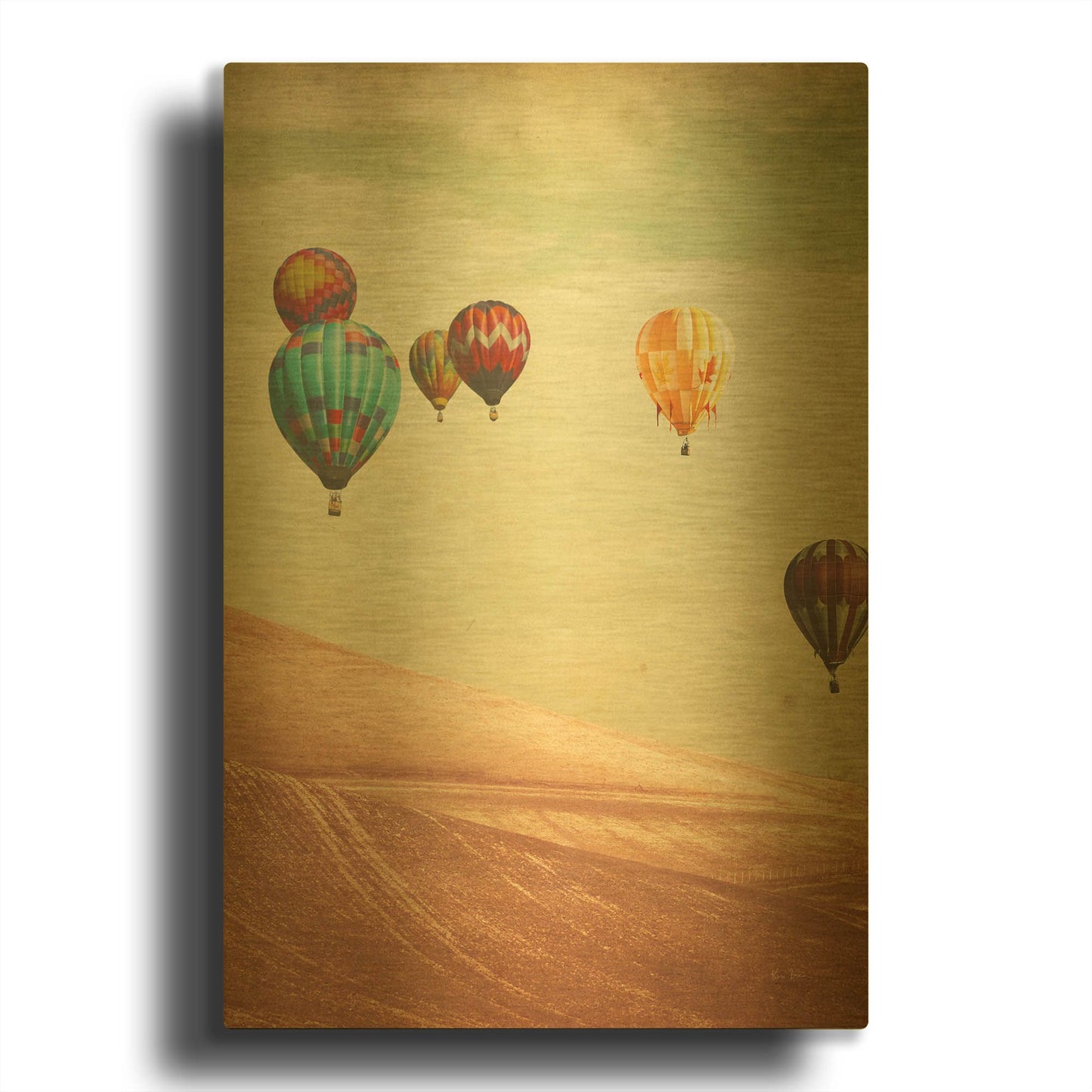 'Wanderers' By Keri Bevan Gold Metal Wall Art