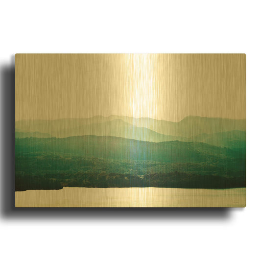 'A Watercolor Wash Of Light' By Keri Bevan Gold Metal Wall Art