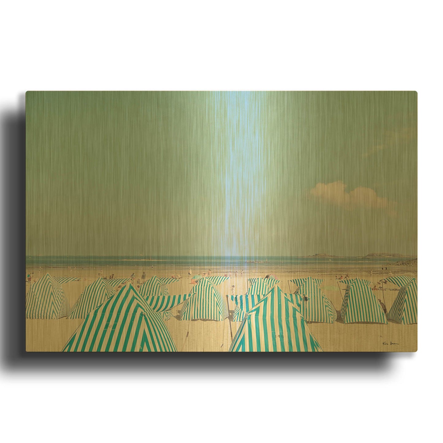 'French Holidays' By Keri Bevan Gold Metal Wall Art