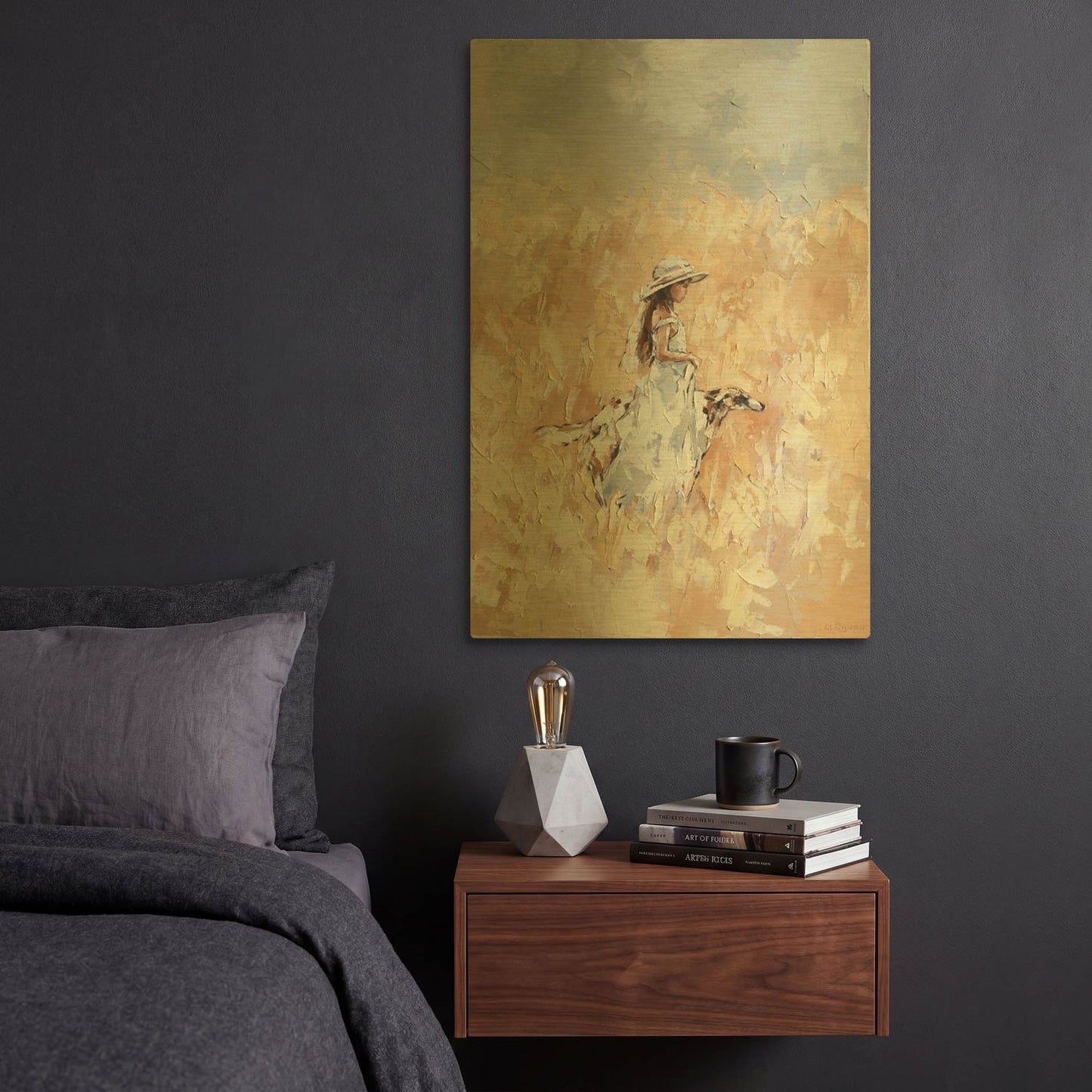 'The Walk' By Alexander Gunin Gold Metal Wall Art