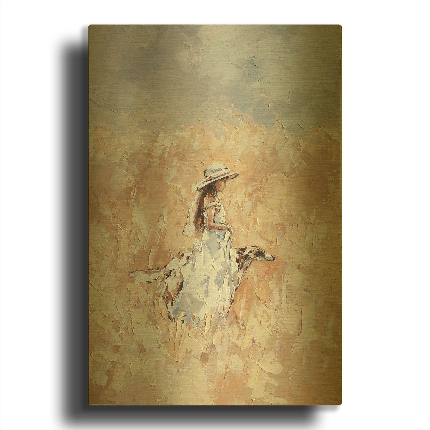 'The Walk' By Alexander Gunin Gold Metal Wall Art