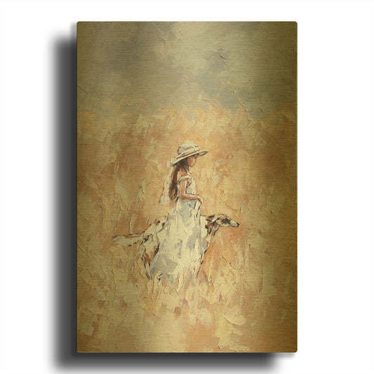 'The Walk' By Alexander Gunin Gold Metal Wall Art