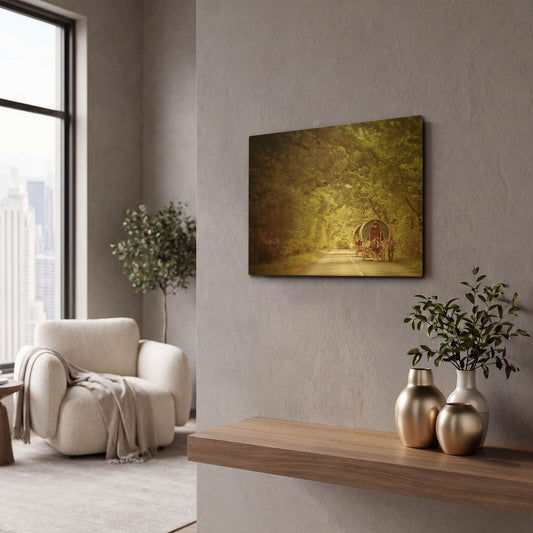 'The Road To Appleby' By Keri Bevan Gold Metal Wall Art