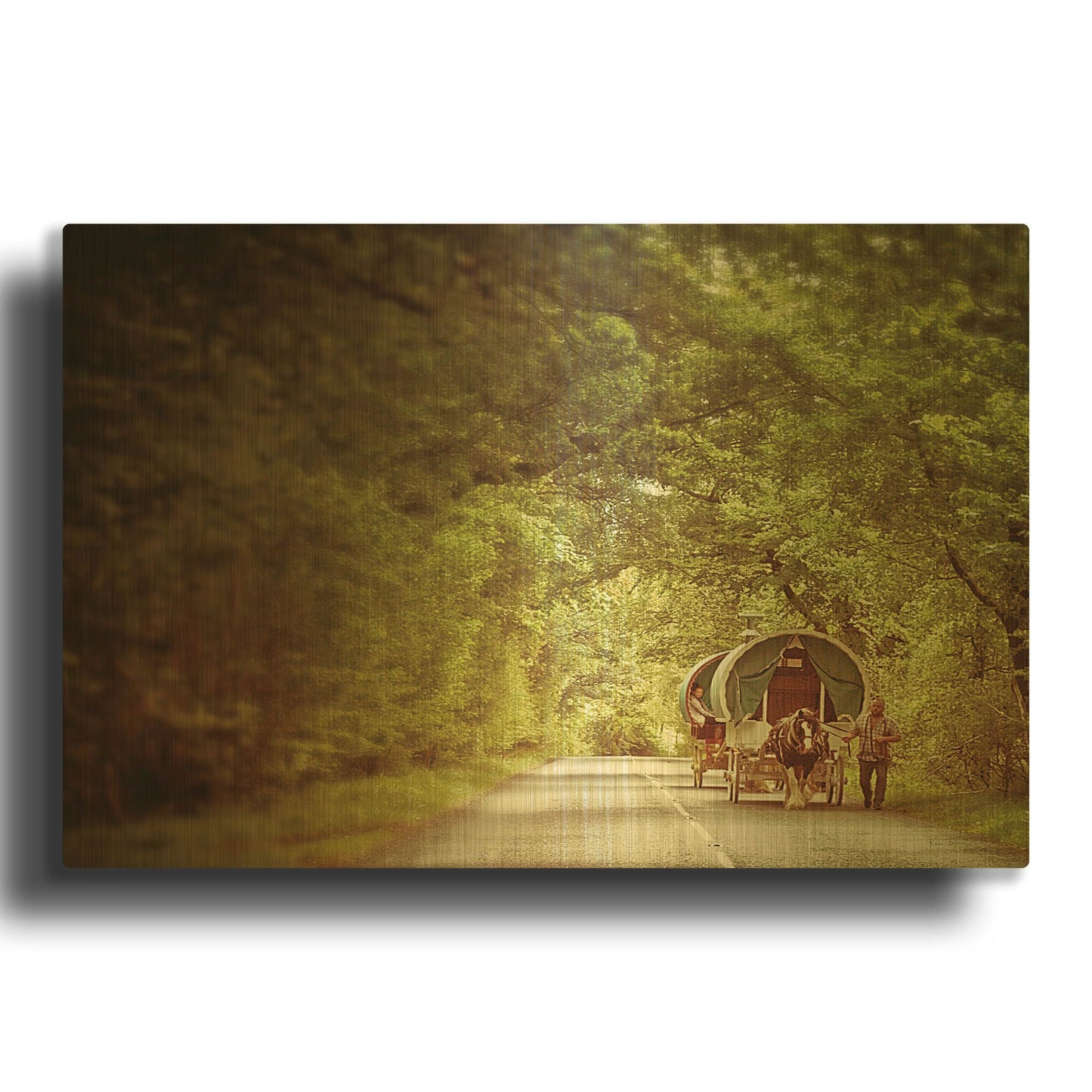 'The Road To Appleby' By Keri Bevan Gold Metal Wall Art