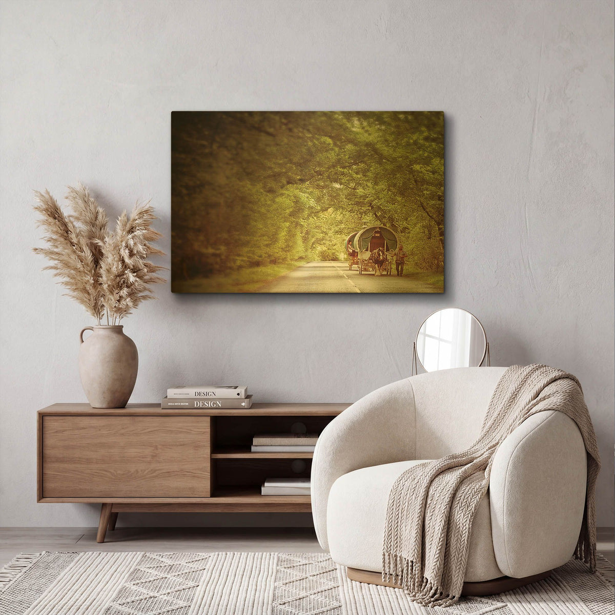 'The Road To Appleby' By Keri Bevan Gold Metal Wall Art