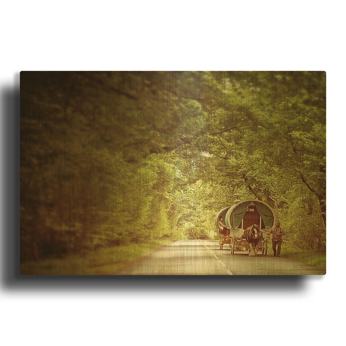 'The Road To Appleby' By Keri Bevan Gold Metal Wall Art