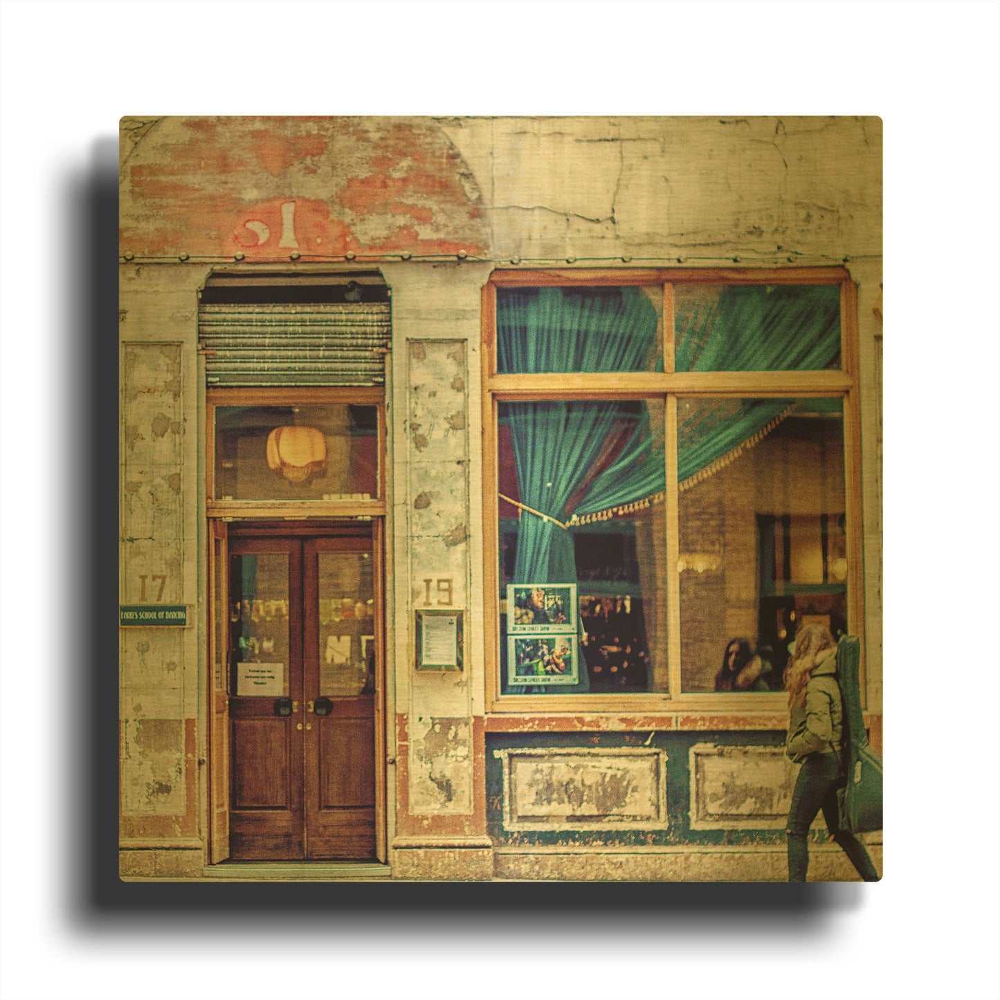 'Dalston Pub' By Keri Bevan Gold Metal Wall Art