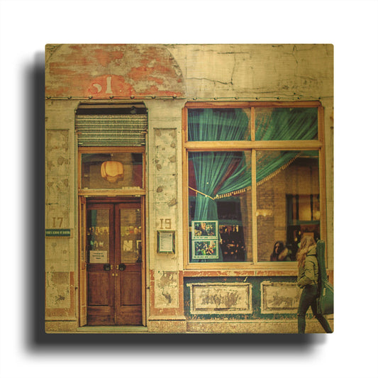 'Dalston Pub' By Keri Bevan Gold Metal Wall Art