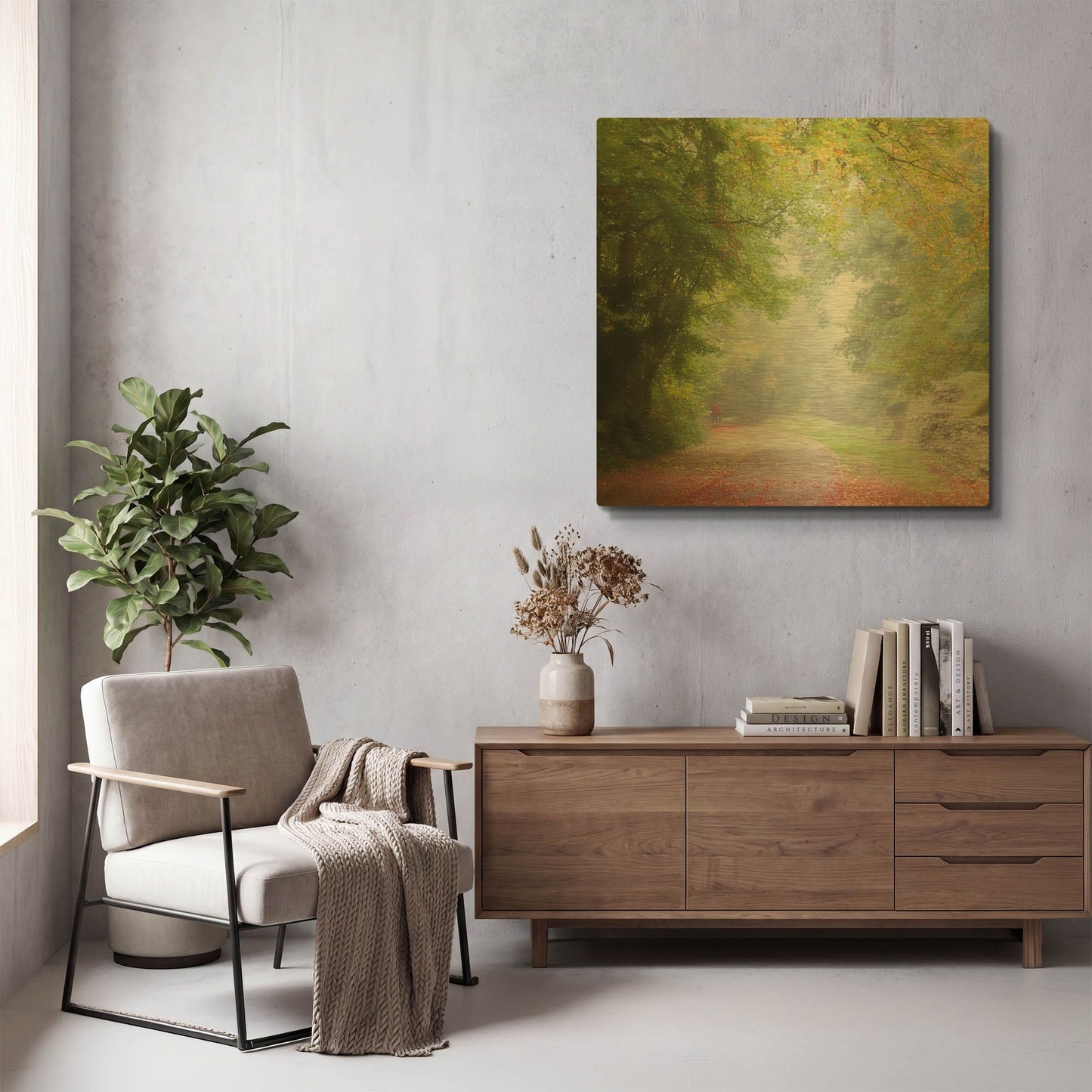 'Into The Light' By Keri Bevan Gold Metal Wall Art