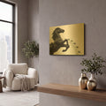 'London Eye I' By Keri Bevan Gold Metal Wall Art