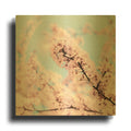 'Cherry Blossom Clouds' By Keri Bevan Gold Metal Wall Art