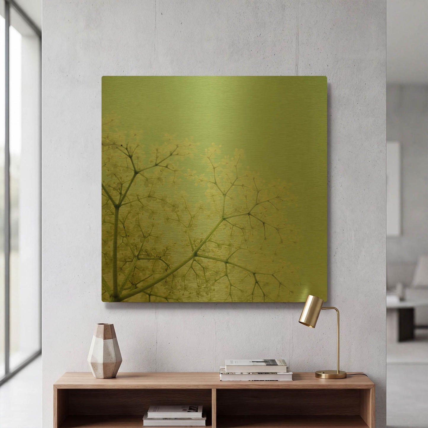 'Cuckoo Flowers' By Keri Bevan Gold Metal Wall Art