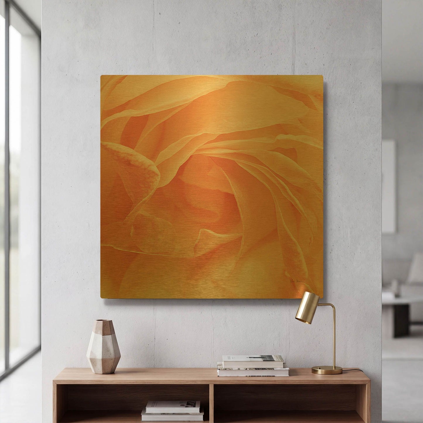 'Georgia' By Keri Bevan Gold Metal Wall Art