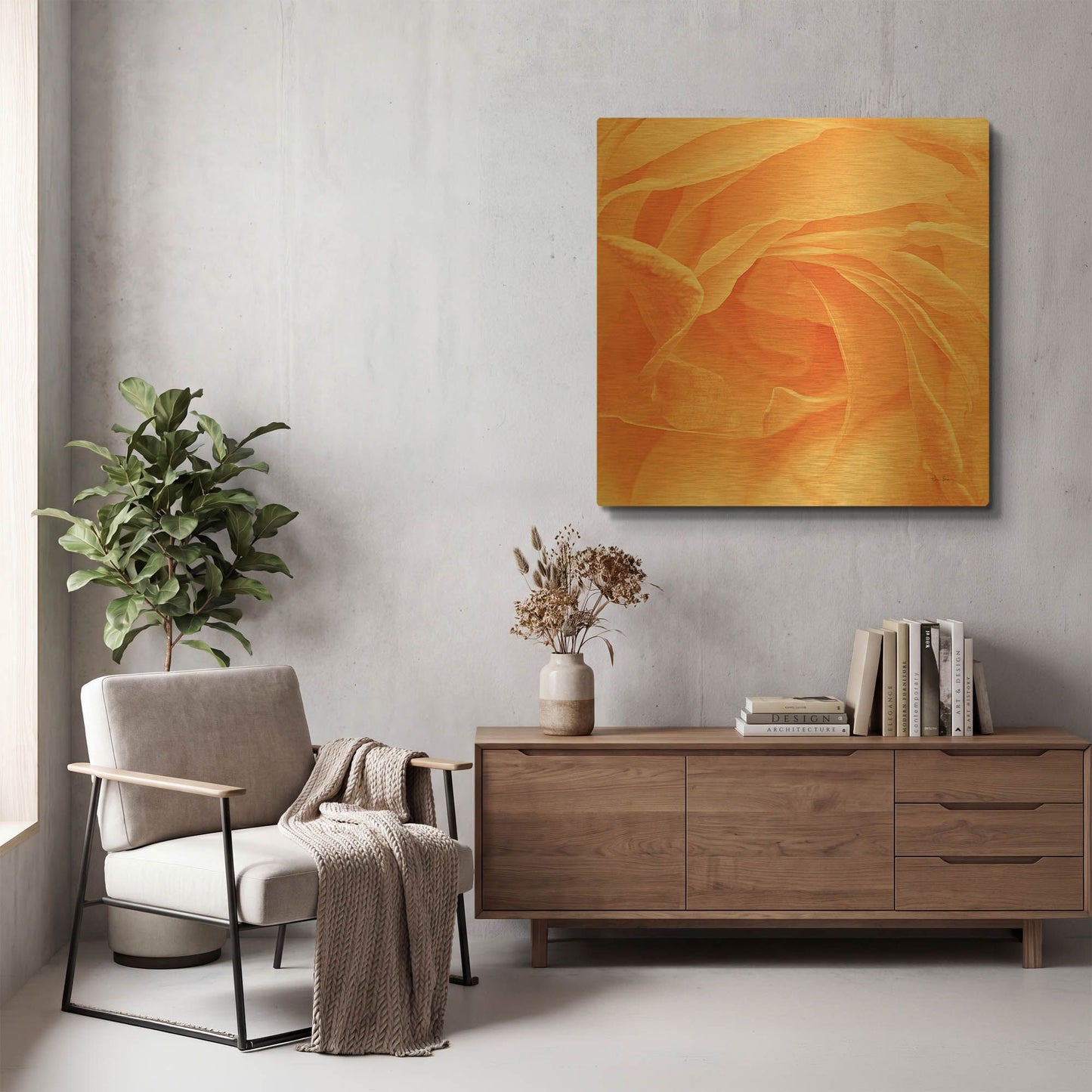 'Georgia' By Keri Bevan Gold Metal Wall Art