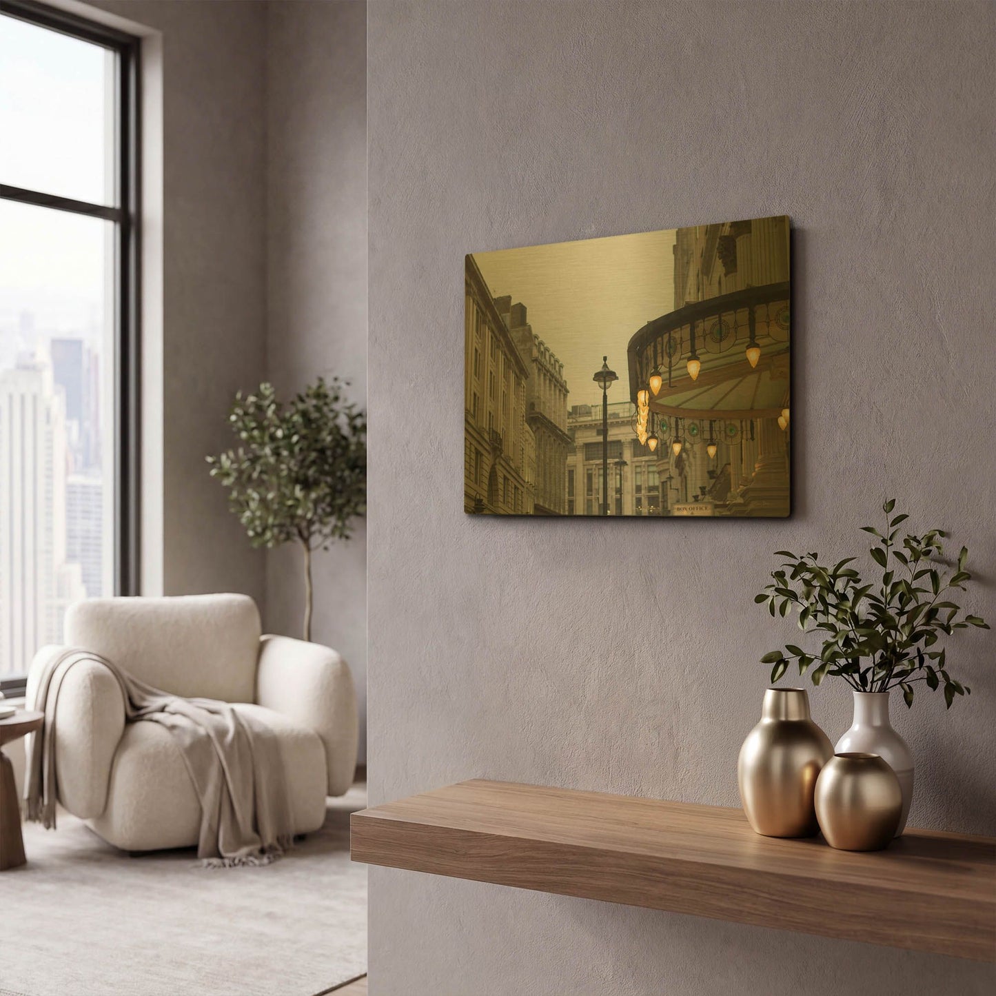 'Palladium' By Keri Bevan Gold Metal Wall Art