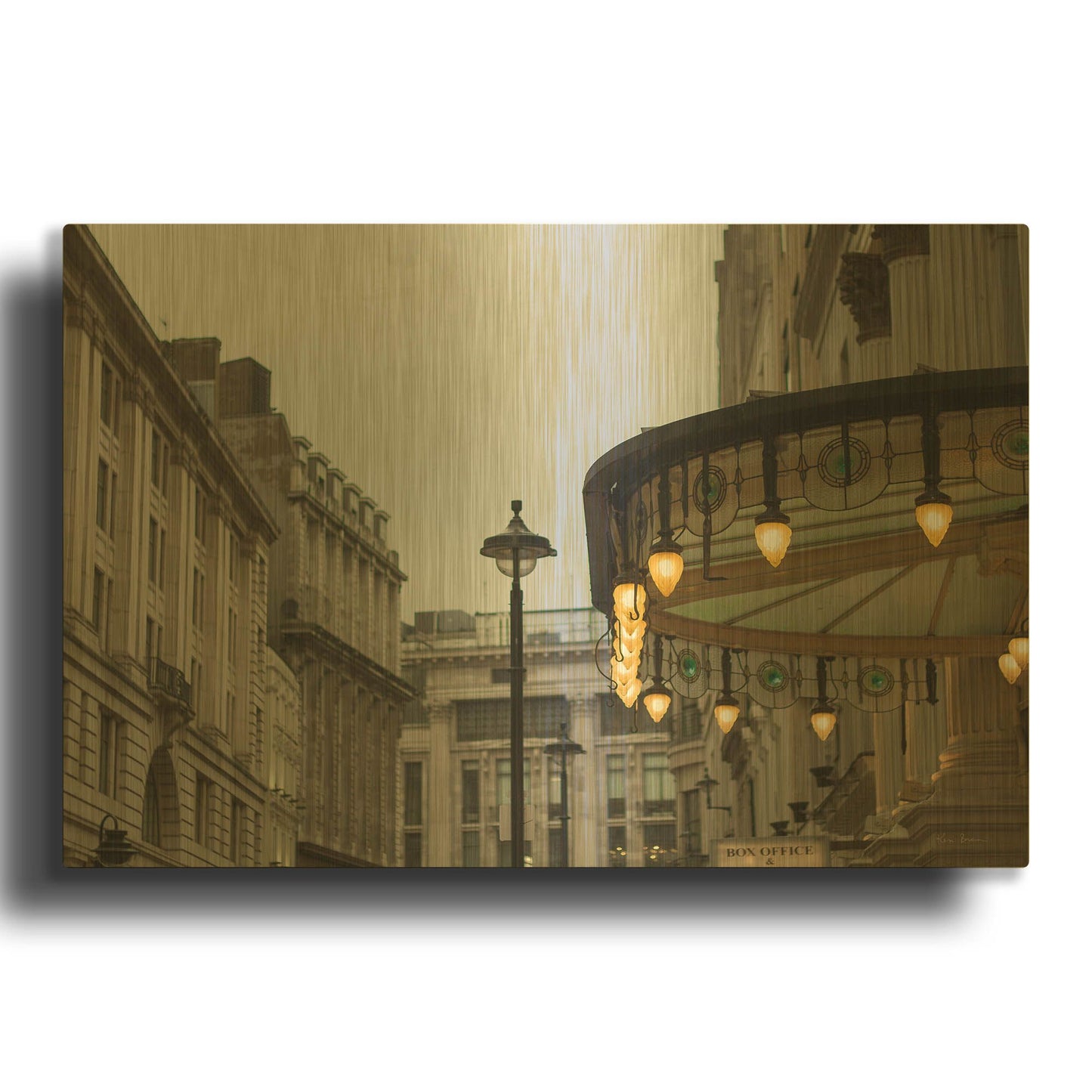 'Palladium' By Keri Bevan Gold Metal Wall Art