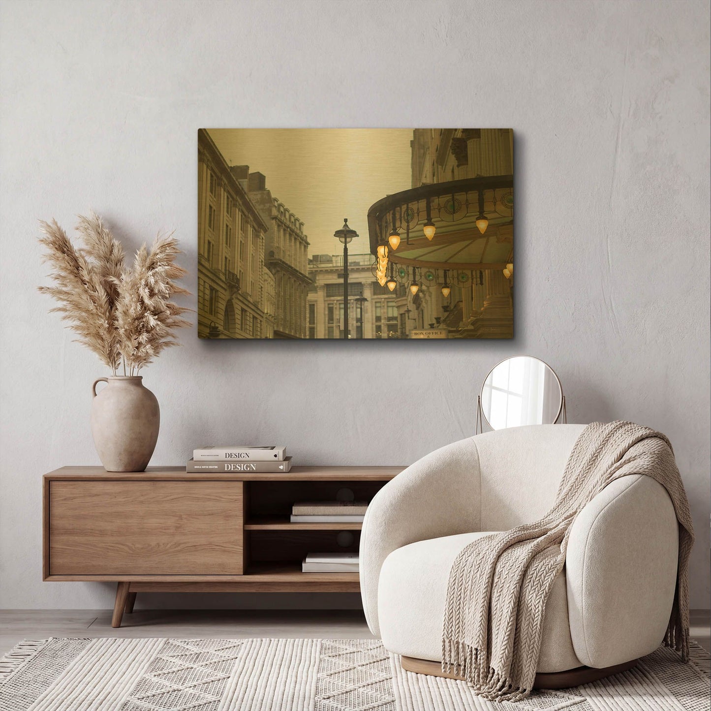 'Palladium' By Keri Bevan Gold Metal Wall Art