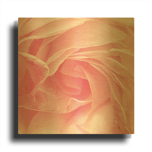 'Georgia Pink' By Keri Bevan Gold Metal Wall Art